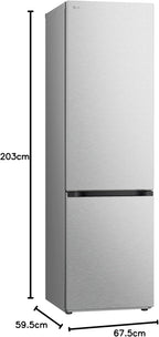 LG GBV22NCCEP Kühl-/Gefrierkombination – Smart Inverter Compressor, Total No Frost, Modern Flat Door Design, Matt Schwarz Metallic, Energieeffizienz A
