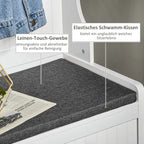 HOMCOM Garderobenständer Schuhbank All-in-1 Design Weiß