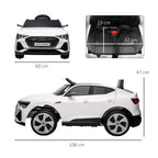 HOMCOM Audi E-tron Kinderauto 12V mit Fernbedienung
