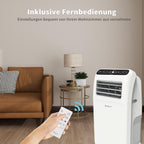 SHINCO Mobile Klimaanlage mit Abluftschlauch, 3-in-1Klimaanlage mit Luftentfeuchter&Ventilator, 7000BTU, 2,05 kW, Mobiles Klimagert mit Schlafmodus, Timer und Montagematerial, Rume bis 54m