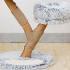 Fudajo Designer Kratzbaum in Zweigdesign 130 cm hoch, Katzenkratzbaum mit Plüsch und Sisal, Kletterbaum für Katzen, Katzenbaum mit Hängeliege