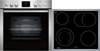 NEFF EDX442, Set bestehend aus E1ECD0AN0, N 30, Einbauherd mit CircoTherm, 60 x 60 cm, Edelstahl und M13R42N2, N 50, herdgesteuertes Elektrokochfeld, 60 cm, Schwarz, mit Rahmen aufliegend