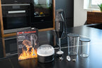 ESGE Zauberstab M 200 BBQ 98215 Stabmixer schwarz, Pürierstab, Handmixer, Profi, inkl. Zubehör, bis zu 17.000 U/Min, 200 Watt, Ergonomisches Griffdesign, Twinschalter, Aufsteckzentrierung, AC-Motor