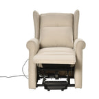 HOMCOM Aufstehsessel elektrisch Relaxsessel frei verstellbar cremeweiß