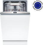 Bosch SPV2IKX10E Serie 2 Smarter Geschirrspüler vollintegriert, 45 cm breit, Besteckkorb, Extra Trocknen auf Knopfdruck, InfoLight roter Lichtpunkt am Boden, AquaStop Schutz gegen Wasserschäden, Weiß