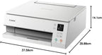 Canon PIXMA TS6350a Drucker Farbtintenstrahl Multifunktionsgerät DIN A4 (Fotodrucker, Scanner, Kopierer, OLED, 4.800x1.200 dpi, USB, WLAN, 5 separate Tinten, Duplexdruck, 2 Papierzuführungen), schwarz