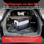 AAOBOSI Compressor Cool Box 36 L, Cool Box Car with WiFi App Control, 12/24 V and 100-240 V Electric Cool Box, up to -20 °C for Car, Truck, Boat, Motorhome, Camping, Double Zone