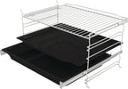 Gorenje 738971 Einbaubackofen-Set OptiBake Black Steam Pyro Set / 77L / Heißluft/Pyrolyse/ExtraSteam/GentleClose/AirFry/Pizzamode 300°C/PerfectGrill/Induktions-Kochfeld mit BridgeZone/schwarz