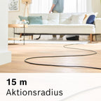 Bosch Staubsauger mit Beutel Serie 8 BGB75X494, Bodenstaubsauger, ideal für Allergiker, Hygiene-Filter, Bodendüse für Parkett, Teppich, Fliesen, langes Kabel, leise, 650 W, blau