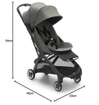 Bugaboo Butterfly ultrakompakter Reise-Kinderwagen, klein & leicht, einhändig faltbar und einfach zu lenken, ergonomischer City-Buggy für Babys ab 6 Monaten, mit viel Stauraum, Stormy Blue
