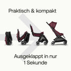 Bugaboo Butterfly ultrakompakter Reise-Kinderwagen, klein & leicht, einhändig faltbar und einfach zu lenken, ergonomischer City-Buggy für Babys ab 6 Monaten, mit viel Stauraum, Stormy Blue