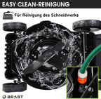 BRAST Benzin Rasenmäher mit Antrieb | 5,2kW (7PS) | 55cm Schnittbreite | viele Modelle | TÜV | 30-80mm Schnitthöhe | 60L Fangkorb | 4 Takt OHV Motor | Stahlgehäuse | Power
