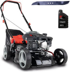 Scheppach Rasenmäher RM420 | 3in1-3,4PS | Schnittbreite 420mm | 45L Fangkorb | Schnitthöhenverstellung 25-75 mm | inkl. Motoröl