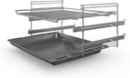 Bosch HKR39C250 Serie 4 Elektro-Standherd, 60 cm breit, EcoClean Direct Reinigungshilfe, 3D Heißluft Backen auf 3 Ebenen, LED-Display-Steuerung, erweiterbare Kochzone für großes Kochgeschirr