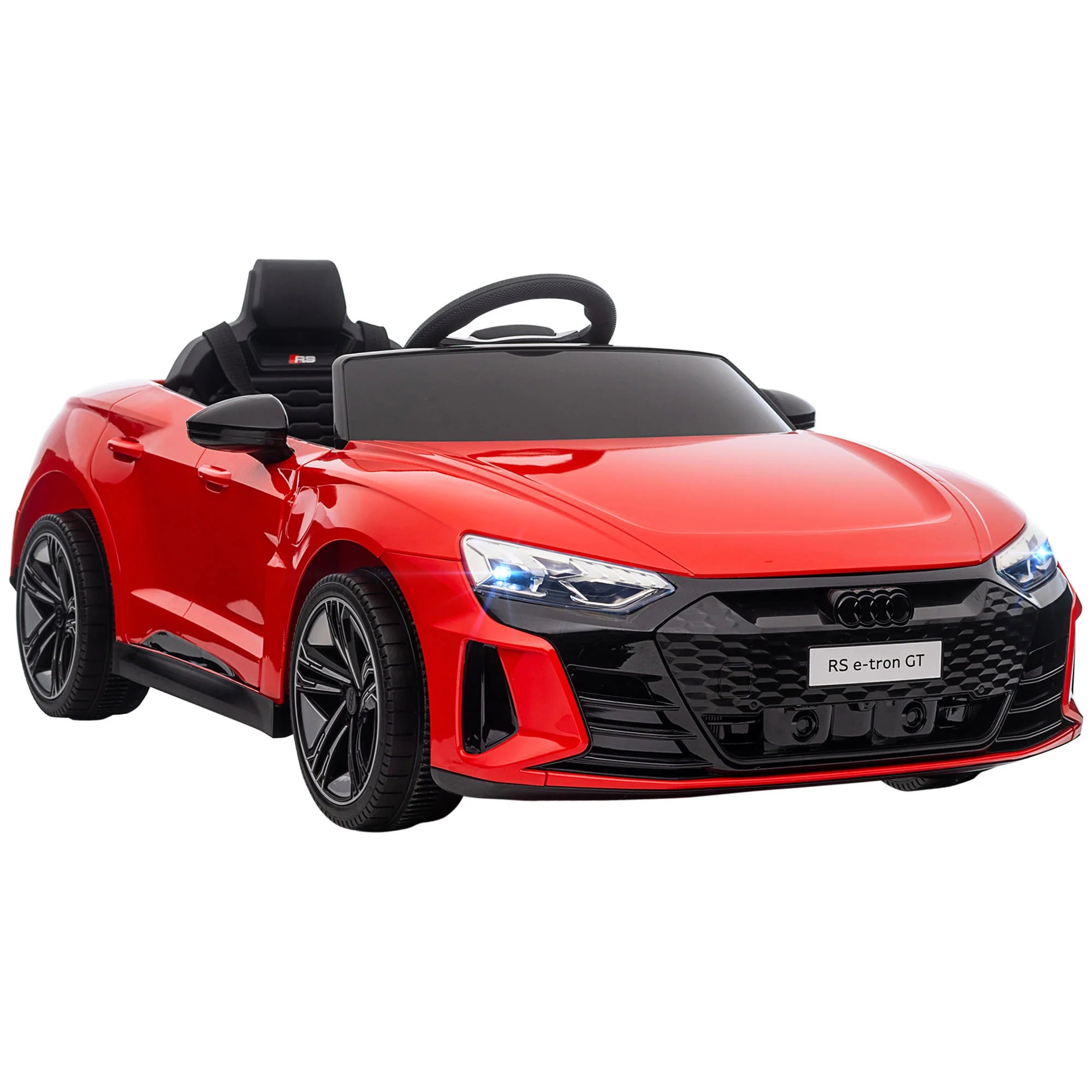 HOMCOM Kinder Elektroauto mit Fernbedienung & Musikfunktion Rot