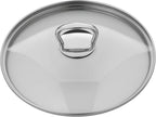 Silit Toskana Topfset induktionsgeeignet 10-teilig, Kochtopf Set mit Glasdeckel, Induktionskochtöpfe, Milchtopf, Dämpfer, Pfanne, Edelstahl teilmattiert, Induktions Töpfe Set unbeschichtet