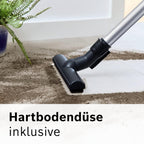 Bosch Staubsauger mit Beutel Serie 8 BGB75X494, Bodenstaubsauger, ideal für Allergiker, Hygiene-Filter, Bodendüse für Parkett, Teppich, Fliesen, langes Kabel, leise, 650 W, blau