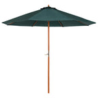 Outsunny Sonnenschirm Garten UV-beständig Handkurbel Pappelholz