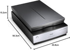 Epson Perfection V850, professioneller Fotoscanner, Scanner zum Digitalisieren von Fotos, Vorlagen, Dias und Negativen, Flachbettscanner mit hoher Auflösung, schwarz/silber
