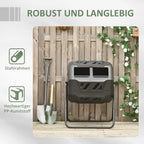 Outsunny Komposter Trommel 2 Kammern 360° drehbar