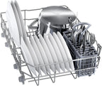 Bosch SPV2IKX10E Serie 2 Smarter Geschirrspüler vollintegriert, 45 cm breit, Besteckkorb, Extra Trocknen auf Knopfdruck, InfoLight roter Lichtpunkt am Boden, AquaStop Schutz gegen Wasserschäden, Weiß