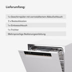 Klarstein ia 8 - Spülmaschine, Geschirrspüler, Freistehend, Teilintegriert, F, 55 cm breit, 8 Maßgedecke, 6 Programme, Aquastop, silber