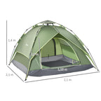 Outsunny Campingzelt 4-Jahreszeiten Quick-Up Überdachung Outdoor