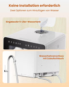 HAVA 2025 NEUE Tischgeschirrspüler mit Wasserenthärter und erhöhter Energieeffizienz, Spülmaschine mit 8 Programmen, Kindersicherung & verzögerter Start, keine Installation erforderlich