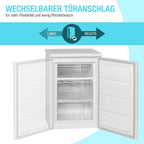 Bomann® Gefrierschrank | 85 Liter Nutzinhalt | Gefrierschrank klein mit 3 Gefrierschubladen u. Eiswürfelschale | Mini Fridge mit stufenloser Temperaturreglung | Türanschlag wechselbar | GS 2186.1 weiß