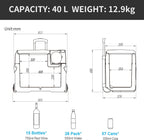 Alpicool CF55 55 Liter Kühlbox 12V tragbarer Mini-Kühlschrank elektrische Gefrierbox klein Gefrierschrank für Auto Camping, LKW, Boot und Steckdose mit USB-Anschluss, -20℃ bis 20℃