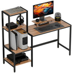 HOMCOM Computertisch mit Monitorständer & 4 Regalen – 150 × 48 × 125 cm