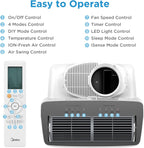 Midea Mobiles Klimagerät Silent Cool 26 Pro WF, 9000 BTU 2,6kW, Kühlen&Ventilieren&Entfeuchten, Raumgröße bis 88m³(33㎡), APP-Steuerung/Alexa/Google Home/IFTTT, Mobile Klimaanlage mit Abluftschlauch
