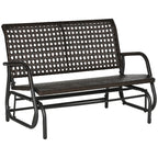 Outsunny Polyrattan Schaukelbank 2-Sitzer Braun