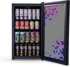 Getränkekühlschrank | Freistehender Kühlschrank für 126 Dosen mit Glastür mit Scharnier rechts | Mini-Getränkekühlschrank, perfekt für Bier, Wein, Limonade und kühlere Getränke