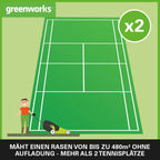 Greenworks 48V (2x24V) Selbstfahrender Akku Rasenmher für groe Flchen bis zu 480m, 46cm Schnittbreite, 55L Sack PLUS zwei 4Ah-Akkus und Doppelladegert GD24X2LM46SPK4X