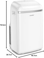 Comfee Mobiles Klimagerät MPD1-12CRN7, 12000 BTU 3,5kW, Kühlen&Ventilieren&Entfeuchten, Raumgröße bis 117m³(43㎡), Mobile Klimaanlage mit Abluftschlauch