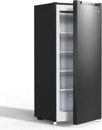 CHiQ FSD166NE4E Gefrierschrank 166 L, No Frost Technologie, Wechselbarer Türanschlag, Schwarzer Edelstahl, 144cm Höhe
