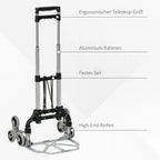 Durhand Treppensteiger Sackkarre 6 Räder faltbar Aluminium