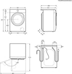 AEG L7WBA60680 Waschtrockner / DualSense - schonende Pflege / 8 kg Waschen / 5 kg Trocknen / D / energiesparend / Mengenautomatik / Nachlegefunktion / ProSteam - Auffrischfunktion / 1600 U/min Weiß