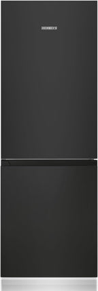Heinrichs Fridge Freezer Combination 175 Litres, Cooling Volume 122 L, Freezer 53 L, LED Interior Lighting, Fridge Door Hinge, Changeable, Quiet 39 dB, Large Freezer Boxes, 7 Temperature Levels, inox