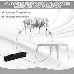 Outsunny Faltpavillon Partyzelt UV-Schutz faltbar Weiß