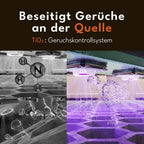 PetSnowy Katzenklo Selbstreinigend Katzentoilette mit TiO2-Geruchskontrollsystem, App-Steuerung, Auto-Packing für große Katzen & Mehrkatzenhaushalte 1,5-9 kg, Max Kapazität von 83L (2025 Premium)