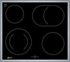 NEFF EDX442, Set bestehend aus E1ECD0AN0, N 30, Einbauherd mit CircoTherm, 60 x 60 cm, Edelstahl und M13R42N2, N 50, herdgesteuertes Elektrokochfeld, 60 cm, Schwarz, mit Rahmen aufliegend
