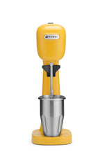 HENDI Milchshake Maker, Inkl. 2 Mixbechers (Edelstahl und Polykarbonat) und 4 austauschbaren Rührwerken, Drink mixer, Frappés, Getränkemixer, 230V/400W, 170x196x(H)490mm, Karamell