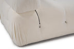 Bubble Beige L1 Ecksofa - Weiss