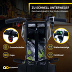 Actionbikes Motors Kinder Elektro Driftscooter | 𝟐𝟓𝟎 Watt Motor - Drift Cart 360°- 3 Geschwindigkeitsstufen - LED-Beleuchtung - Sitz verstellbar - Bluetooth - Drift Kart - Drift Auto (Space Purple)