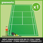Greenworks 48V (2x24V) Selbstfahrender Akku Rasenmher für groe Flchen bis zu 480m, 46cm Schnittbreite, 55L Sack PLUS zwei 4Ah-Akkus und Doppelladegert GD24X2LM46SPK4X