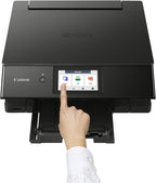 Canon PIXMA TS8750 Multifunktionsdrucker 3in1 (Tintenstrahl,Drucken, Kopieren, Scannen, A4, 10,8 cm Touch LCD, WLAN, Duplexdruck, 2 Papierzuführungen, 2 x 100 Blatt, 6 Separate Tinten) schwarz
