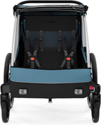 Thule Courier Fahrradanhänger Hunde, Fahrradanhänger für 2 Kinder Aegean Blue One-Size