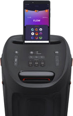 JBL PartyBox 710 - Schwarz – Trag - und rollbarer Bluetooth Party-Lautsprecher mit Lichteffekten – Spritzwassergeschützte, mobile Musikbox